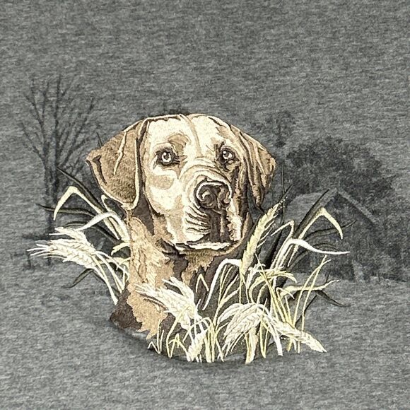 Croft & Barrow Men’s LT Large Tall Water Dog Graphic Embroidery Sweatshirt - Picture 2 of 6